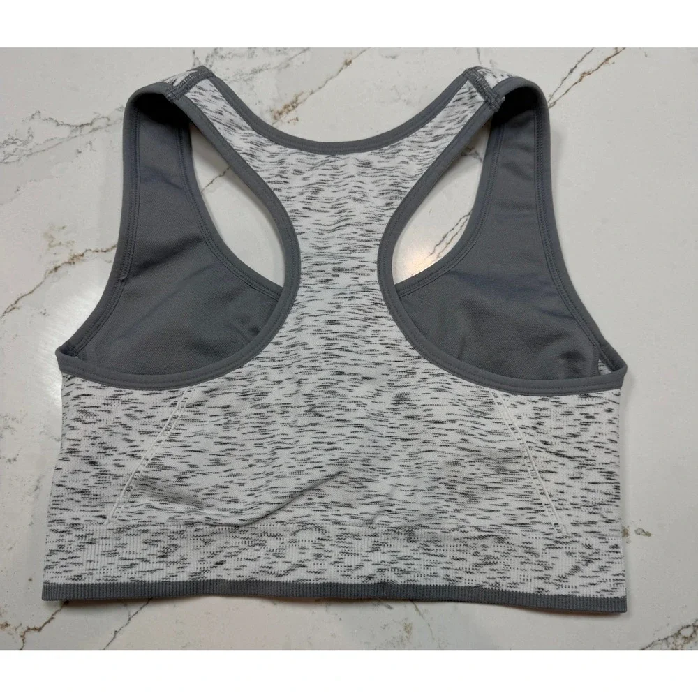 Avia Women XL Wireless High Support Zip‎ Front Racerback Sports Bra White